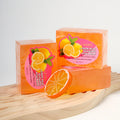 (200g) Natural Solid Herbal Lemon Fresh Whitening Anti-Acne Handmade Private Label Bar Soap Individually Wrapped