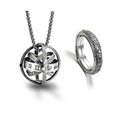Astronomical Metamorphic Ball Ring for Men and Women Reversed Metamorphic Cosmic Ball Ring Retro Style Couple Necklace Jewelry