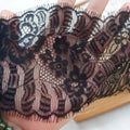 Exquisite High-quality Water Soluble Embroidered Flower Lace Black White Hollow DIY Clothing Wedding Dress Headdress Patchwork