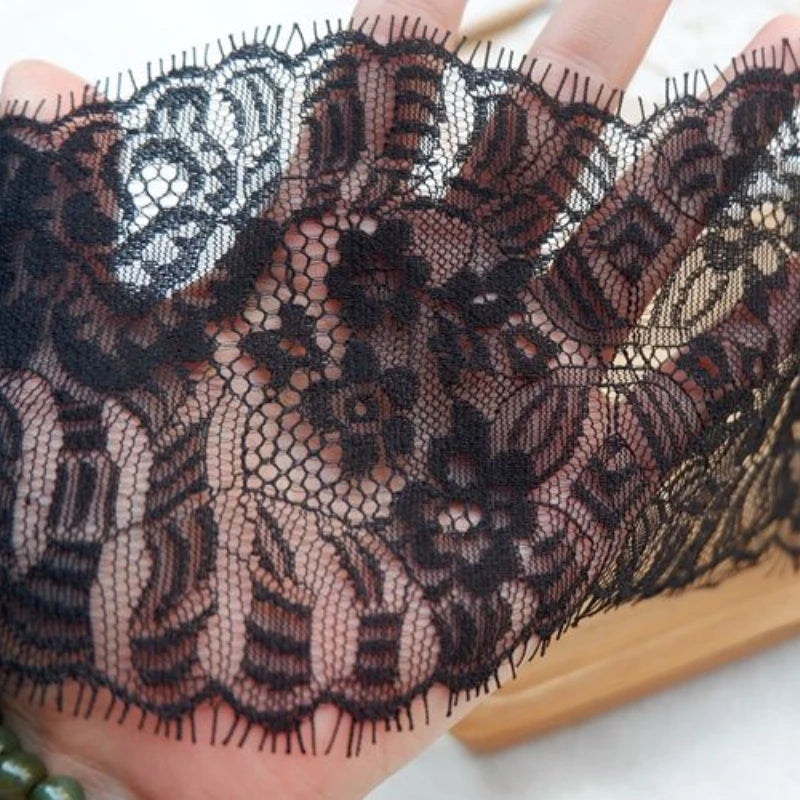 Exquisite High-quality Water Soluble Embroidered Flower Lace Black White Hollow DIY Clothing Wedding Dress Headdress Patchwork