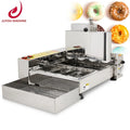 New Baked Donut Forming Automatic Industrial 120mm Yeast Square Donut Fryer Maker Stainless Steel High Capacity Electric Bakery