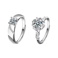 XJA014 925 Sterling Silver Ring Moissanite Hand Decorated Personalized Six Points Star Fashion Engagement Diamond Ring