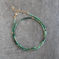 Zooying May Birthstone Emerald Beaded Crystal Natural Yoga Energy Necklaces for Women Jewelry Gift
