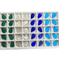 Leaf 8X12X2mm Natural Green Malachite Blue Lapis Turquoise White Mother of Pearl Gemstone for Pendant Bracelet