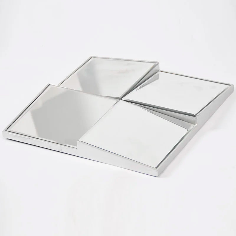 40*40*4Cm Accept Customization Unique Design Indoor Decorative Wall Mirrors Simple Decor Sliver Wall Mirror for Dining Room