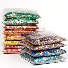 50g/bag Holographic Chunky Hexagon Circle Nail Glitter Sequins Princess Series Iridescent Cosmetic Nail Flakes Glitter Slices
