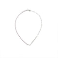 Rope Chain AAA Zircon Lighting Classic Rhodium Plated 18K Gold Plated Silver Box Chain Necklace Gift