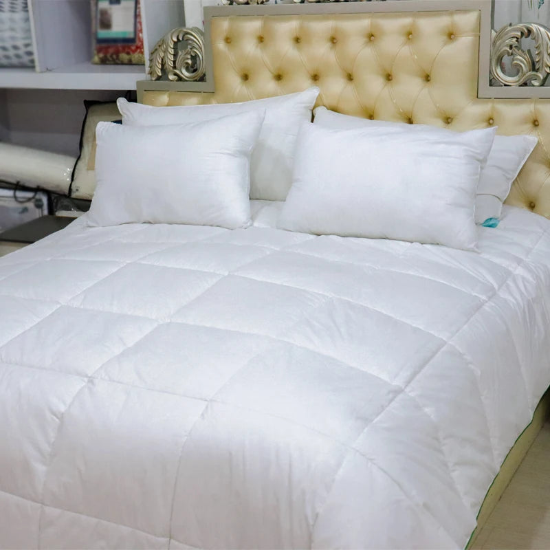 Luxury Cotton Duvet Insert Set with Polyester Filling Hypoallergenic & Eco-Friendly Reversible All-Season for Home & Hotel Use