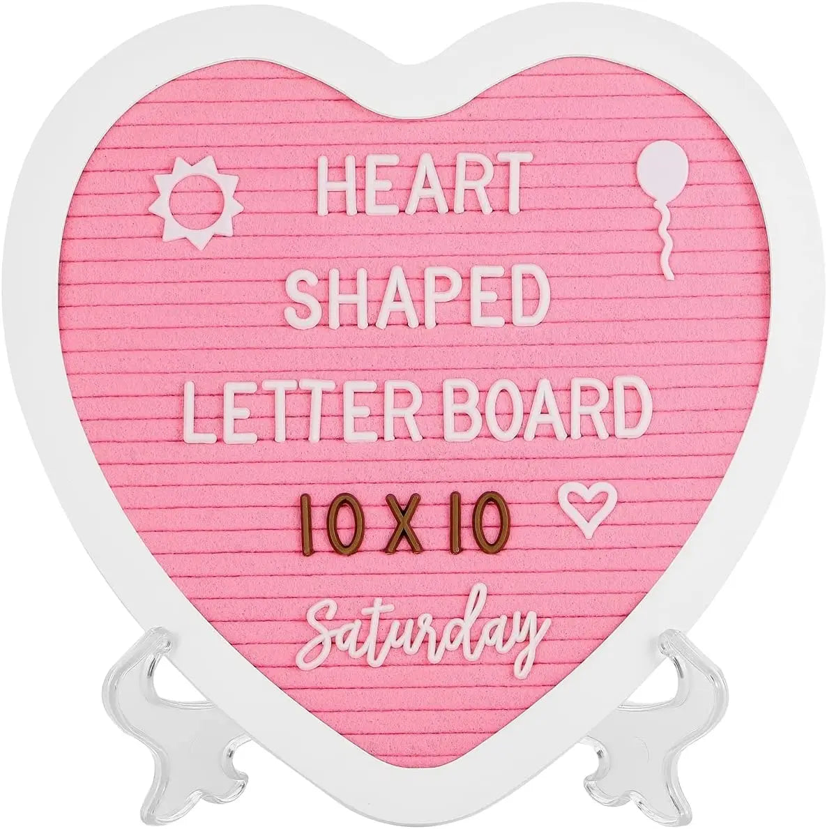 New Design Heart Tree Wooden Felt Letter Board for Display with Wood Stand Changeable Felt Letters Home Message Board