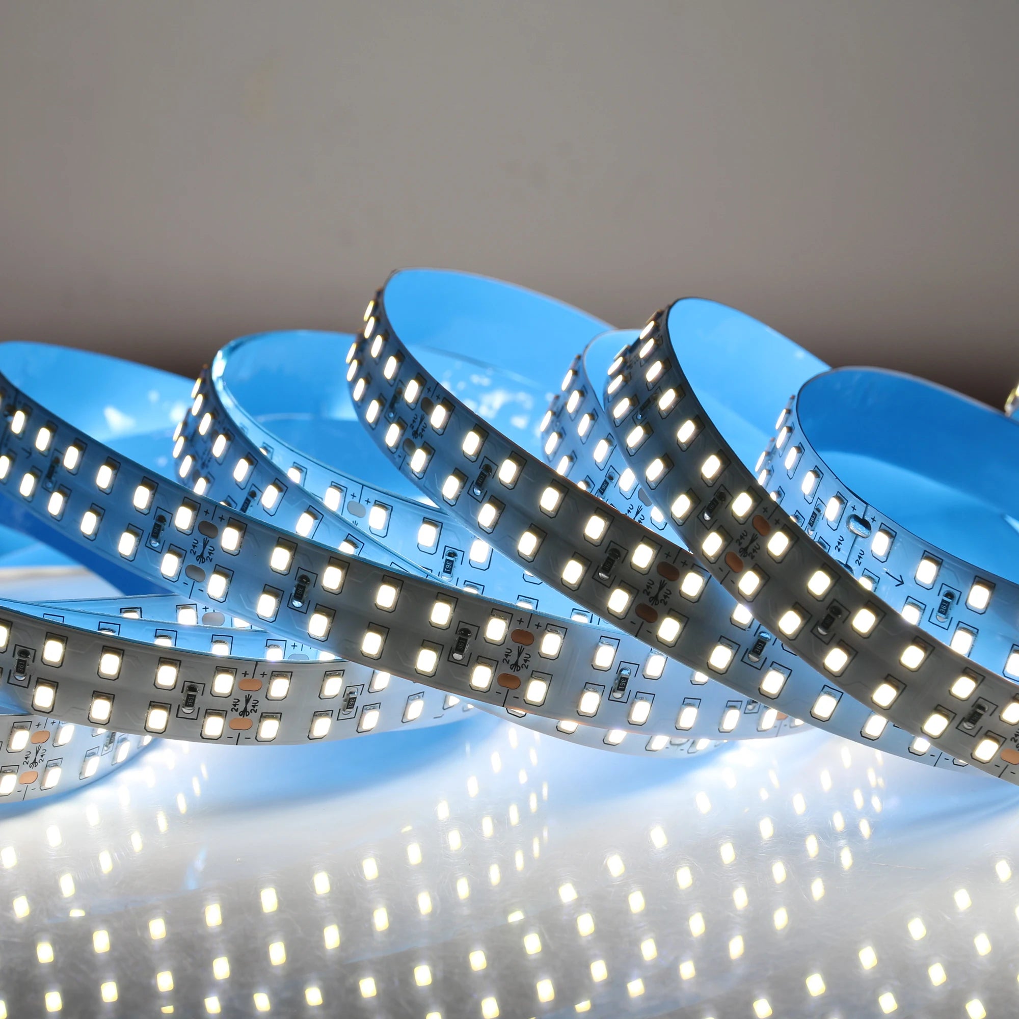SMD2835 Double Row LED Strip Waterproof 240LEDs/m 5M Black White PCB LED Light DC24V IP20/IP65