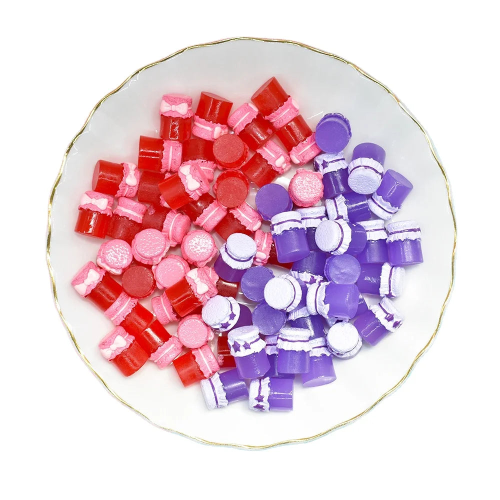 New Novelty Sweet Jam Can Ornaments Kawaii Miniature Dollhouse Candy Can Bottle Slime Charms Kitchen Tableware Decoration Craft