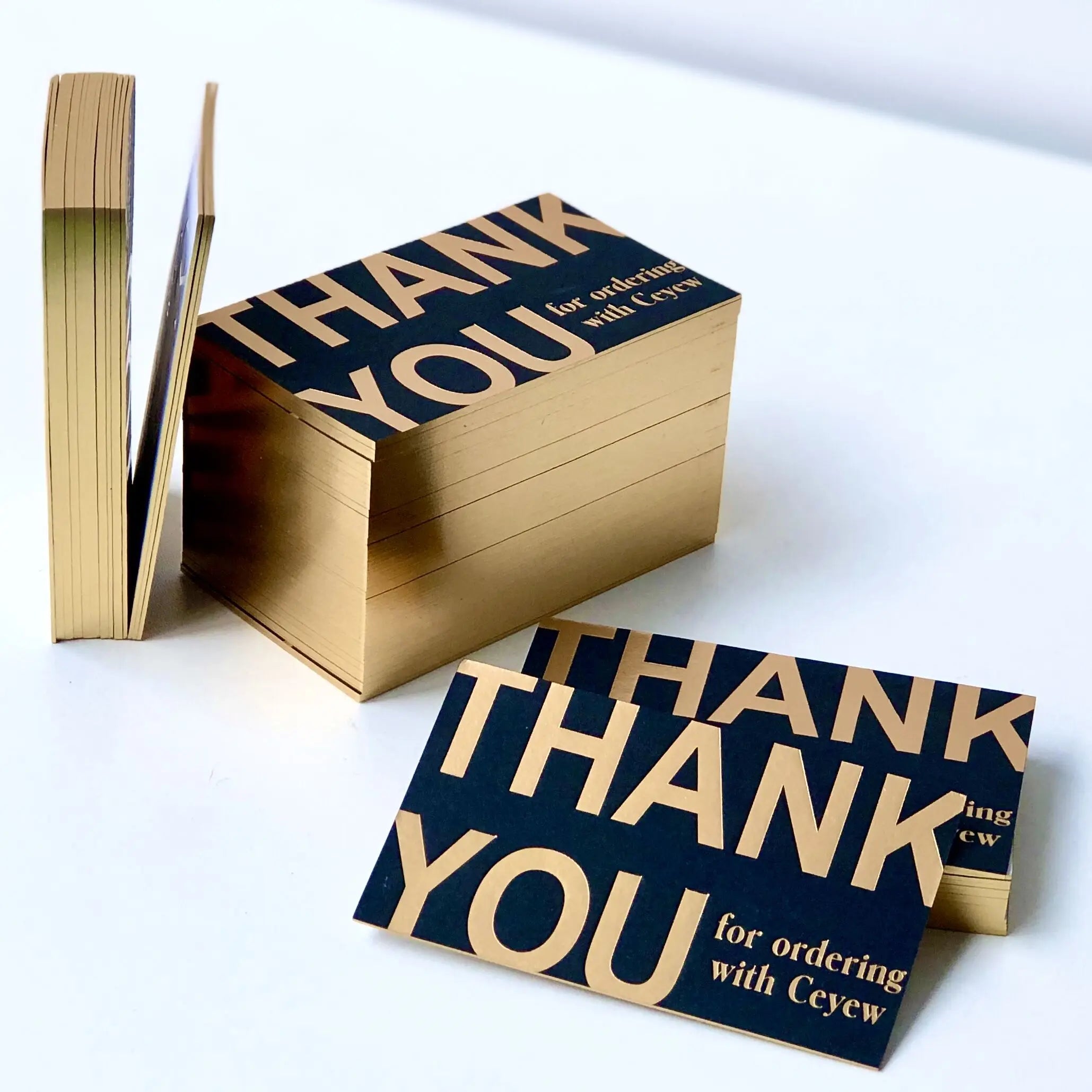 Luxury New Design One Side White One Side Black Cardboard Business Card With Custom Gold Foil logo Printing Name Card