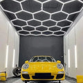 Hot Sale Supermarket Hexagon Grid LED Light Waterproof Barber Shop Garage Car Beauty Repair Workshop Showroom