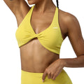 2025 Summer New Product Halter Neck Sports Bralette Twist Front Sports Yoga Bra for Women