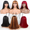 Factory Price Machine Made Short Bob Wigs With Bang Human Hair for Women Cuticle Aligned Brazilian Double Drawn Straight Bob Wig