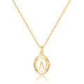 SSeeSY Brass Fashion Custom Gold Plated Copper Jewelry A-Z Letter Initial Pendant logo Necklace for Women