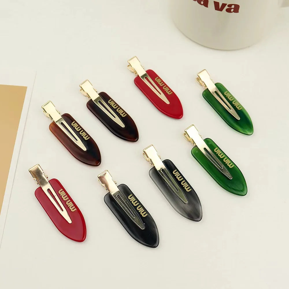 Hot New Arrival Simple Fashion Small Hair Clips Acetate Hair Pins Side Bangs Clip for Girls Make up /Hair Accessories