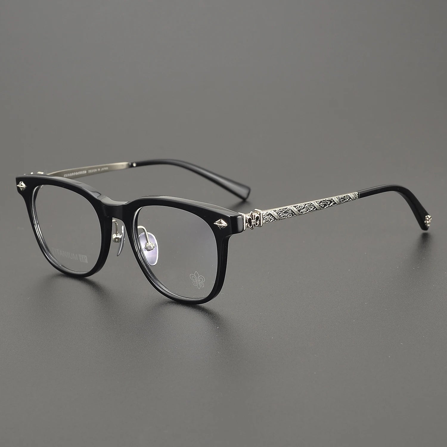 2025 Eyeglass Acetate Black Casual Good Quality Style Transparent Grey Famous Myopia Fashion Plain Glasses for Men Women Brands