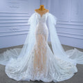 Jancember RSM67294 2022 Ladies Elegant Lace Embroidered Tulle Mermaid Wedding Dress