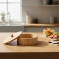 Bamboo Round Fruit Salad Bowl with Lid