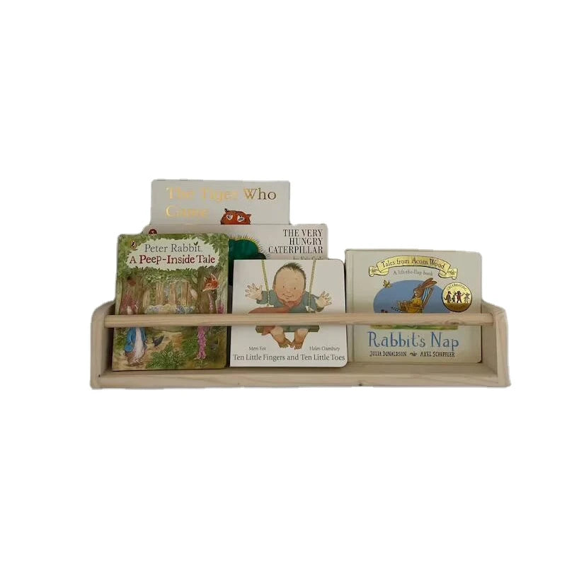 JUNJI Solid Wood Pine Rustic Floating Bookshelf Reclaimed Timber Wooden Shelves for Living Room or Kitchen