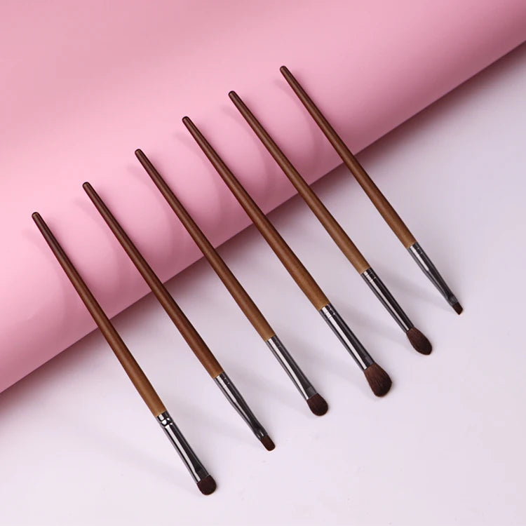 Natural Animal pony Hair Eye Makeup Brush Set Nose Shadow Brush Eye Shadow Brush