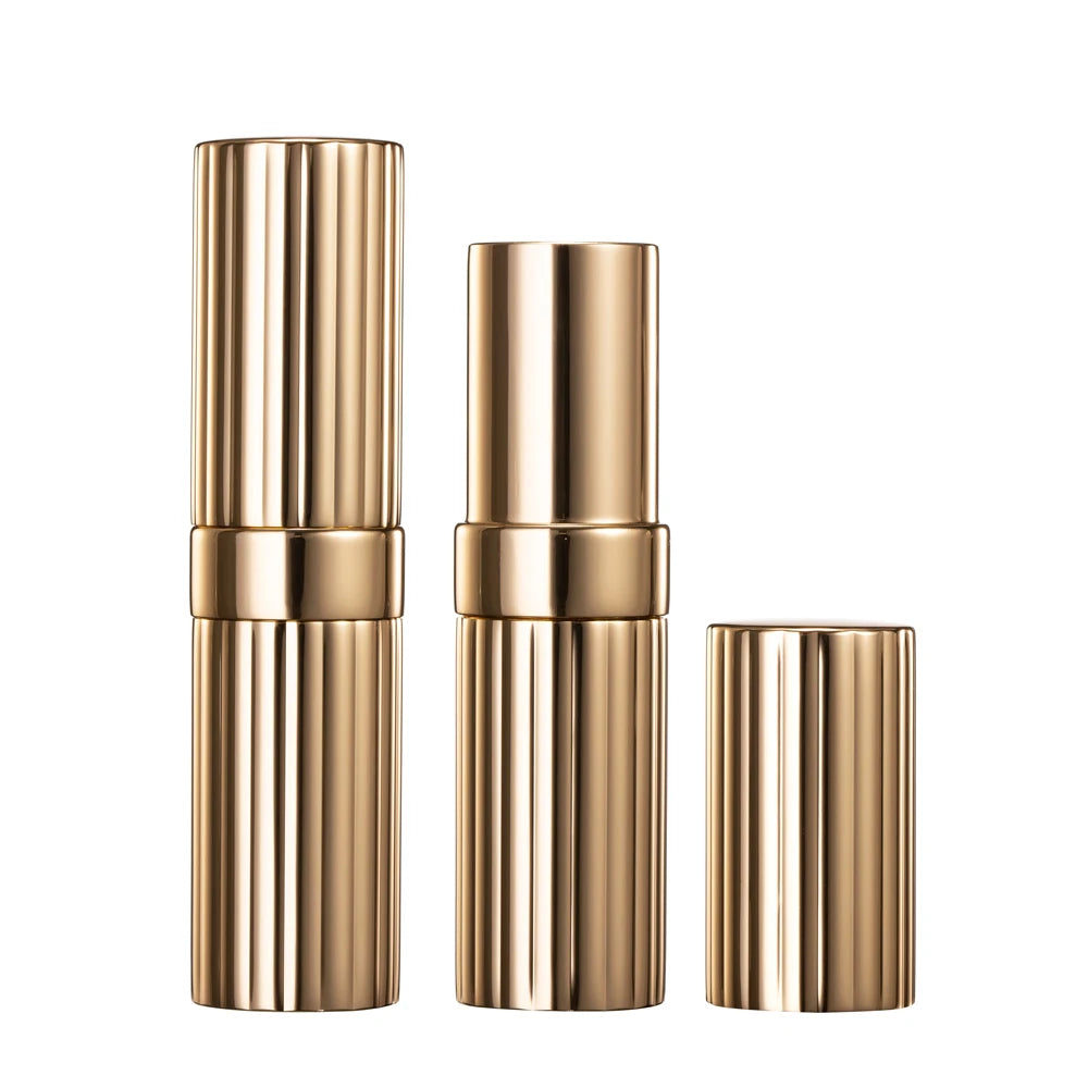HUIHO Shell Design Empty Round Lipstick Tube Custom Cosmetic Aluminum Lipstick Container