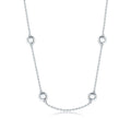 Design Zircon Necklace 925 Silver Sweater Chain Pendant Necklace for Women