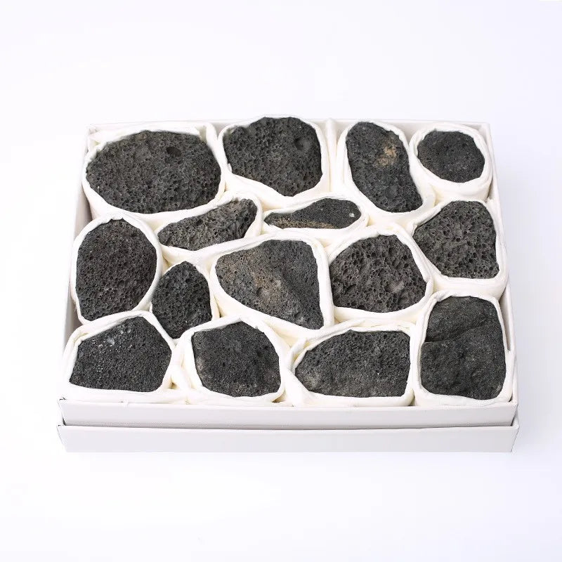 HZ Wholesale Natural Raw Crystals Healing Stones Box Volcanic Stone Gift Boxes for Decoration