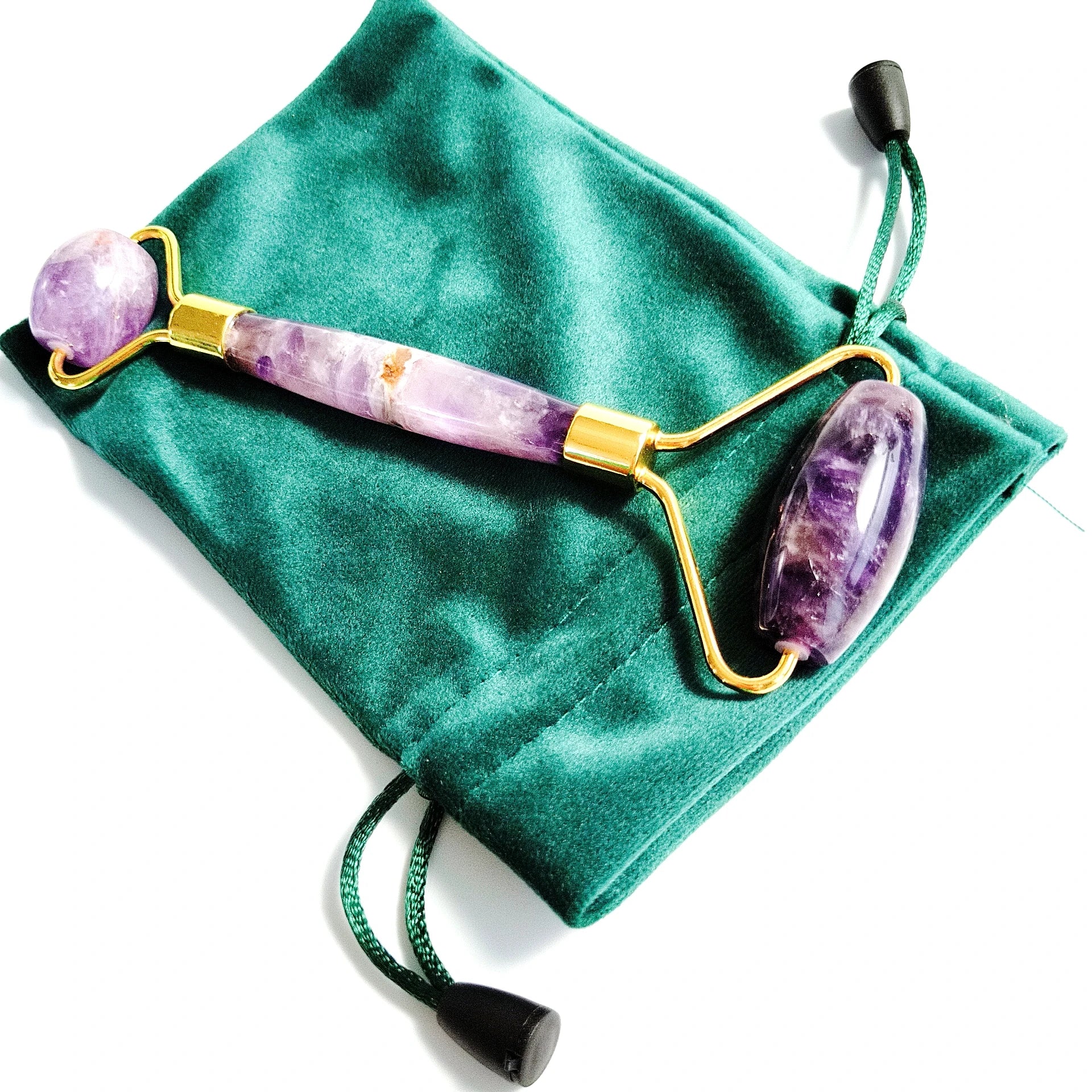 Hongzhuo Amethyst Jade Face Gem Roller Facial Beauty Gem Roller Skin Care Tools