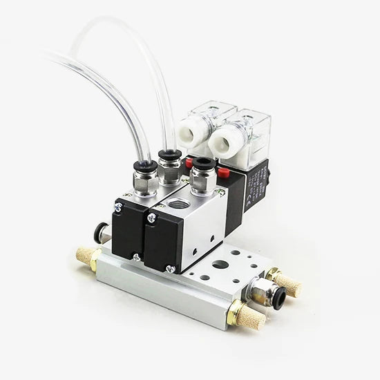 Airtac Type 200M 4V110 4V120 4V210 2 Position 5 Way Aluminum Alloy 4V Series Pneumatic Solenoid Valve Base Manifolds With Valve