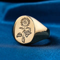 High Quality Stainless Steel Ladies Gold Rose Finger Ring Women 18k Rose Yellow Gold Plated  Signest Rings Design for Girl Lady