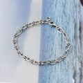 Simple Design Popular Fine Link Chain Bracelets 925 Sterling Silver Twist Bare Chain Bracelets for Women and Man