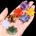 JOYA New 28MM Crystal Gemstone for Decoration Sun Flower Shaped Energy Healing Stone