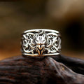 OAHLAN Wholesale Fashion Jewelry Viking Celtic Knot Fox Design Vintage Titanium Stainless Steel Rings for Men
