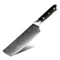 Grandsharp Professional 7" Inch Japanese 67 Layers Damascus Catbon Steel Kitchen Knife Chef Nakiri Knife with G10 Handle MegaBDM