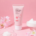 LAIKOU Japanese Sakura Facial Cleanser Moisturizes Skin Cleanses Pores and Hydrates Skincare Cleanser