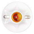 E27 Round Plastic Base E27 Screw Lamp Holder E27 Flat Lamp Base Ceiling Type Socket White Lamp Holder