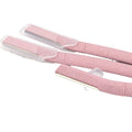 Eco-friendly Women's Eyebrow Trimmer Pink Dermaplaning Tool Biodegradable Wheat Straw Razor for Hair Removal Nature-Friendly MegaBDM