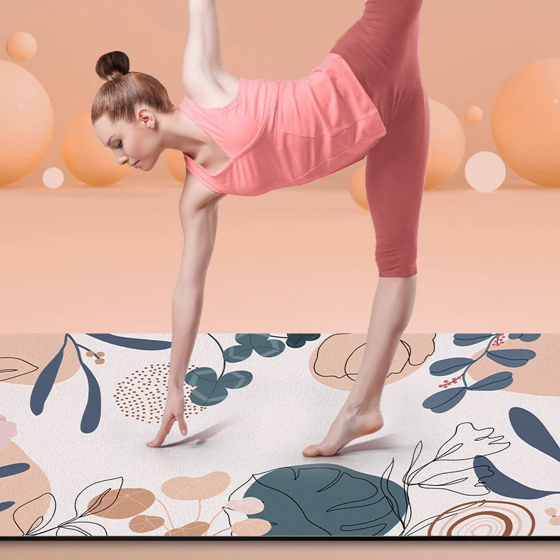 Non Slip Sustainable Sublimation Yogamat 8mm Gym Ecofriendly Thick Custom Print Tpe Suede Yoga Mat with Custom Color & Logo