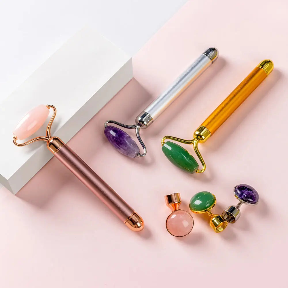 Wholesale Anti-Aging Beauty Massage Tools Battery-Powered Jade Roller Supplying Quality Anti-Aging Solutions