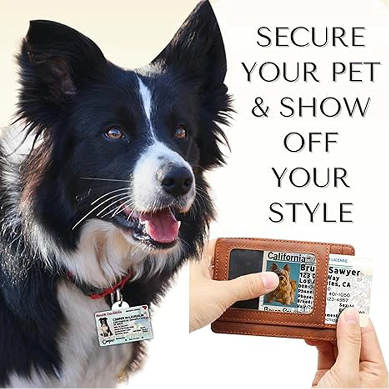 Blanks Personalized PET License Tag Sublimation MDF Dog ID Anti-lost Card for Home Decoration
