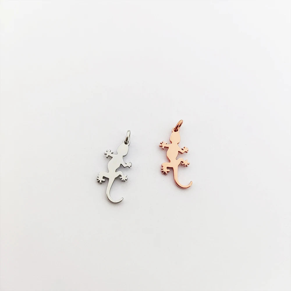 Exquisite Latest Design High Polishing Popular Choker Animal Gecko Pendant Stainless Steel Wholesale Necklaces