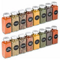 Empty Square Spice Containers 4oz Glass Spice Jars Bottles with Shaker Lids and Airtight Metal
