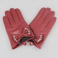 Fashionable Bike Riding Ladies Outdoor Leather Gloves Full Finger Sheepskin Gloves