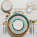 Royal Albert Bone China Tableware Set Gold Rim Dinner Plates Chargers for Hotel Home or Restaurant Use Minimum Order 20pcs