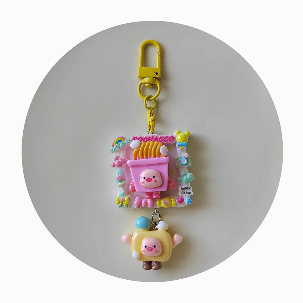 Wholesale Cartoon Beautiful Cute Supplies DIY Keychain Charms Key Ring for Gift Idea 2024