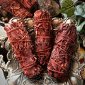 Wholesale 7 Varieties Vacuum Wands Red Sages Smudge Dragon Bloods Sage Stick Cleansing Bundle Natural Air Purify Dragon's Resin