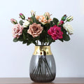 29cm Factory Direct Price Wholesale Silk Flowers Rose for Home Decoration Flower Arrangement Valentines Day Gifts Made in China