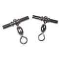 3-Way Saltwater Freshwater Fishing Rolling Swivels Catfish Crane Swivel Cross Line Tube Rigging Connector for Freshwater